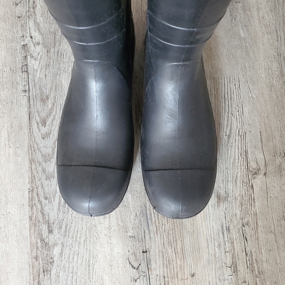 Men's Black Steel Toe Work/Rain Boot - US 7 - Picture 4 of 7